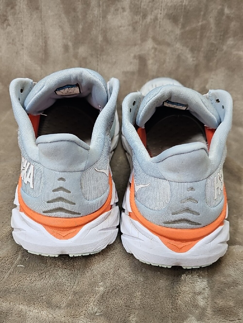 Hoka Clifton 8 Women's Athletic Running Shoe in Light Blue - Picture 6 of 12